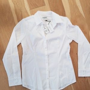 Express NWT white button down dress shirt